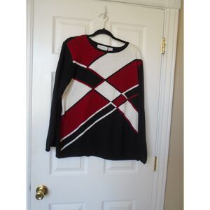 Alfrun Dunner color block sweater plus size 2X